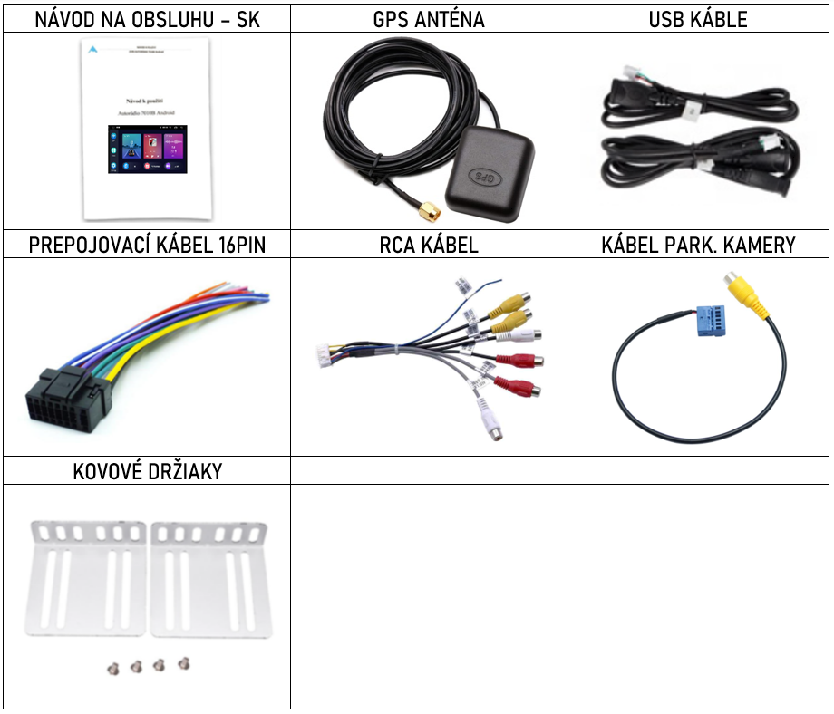 PODOFO A3017 príslušenstvo pro autorádio 2DIN s Bluetooth a dotykovou obrazovkou a USB a Android a CarPlay a AndroidAuto - evtech.cz